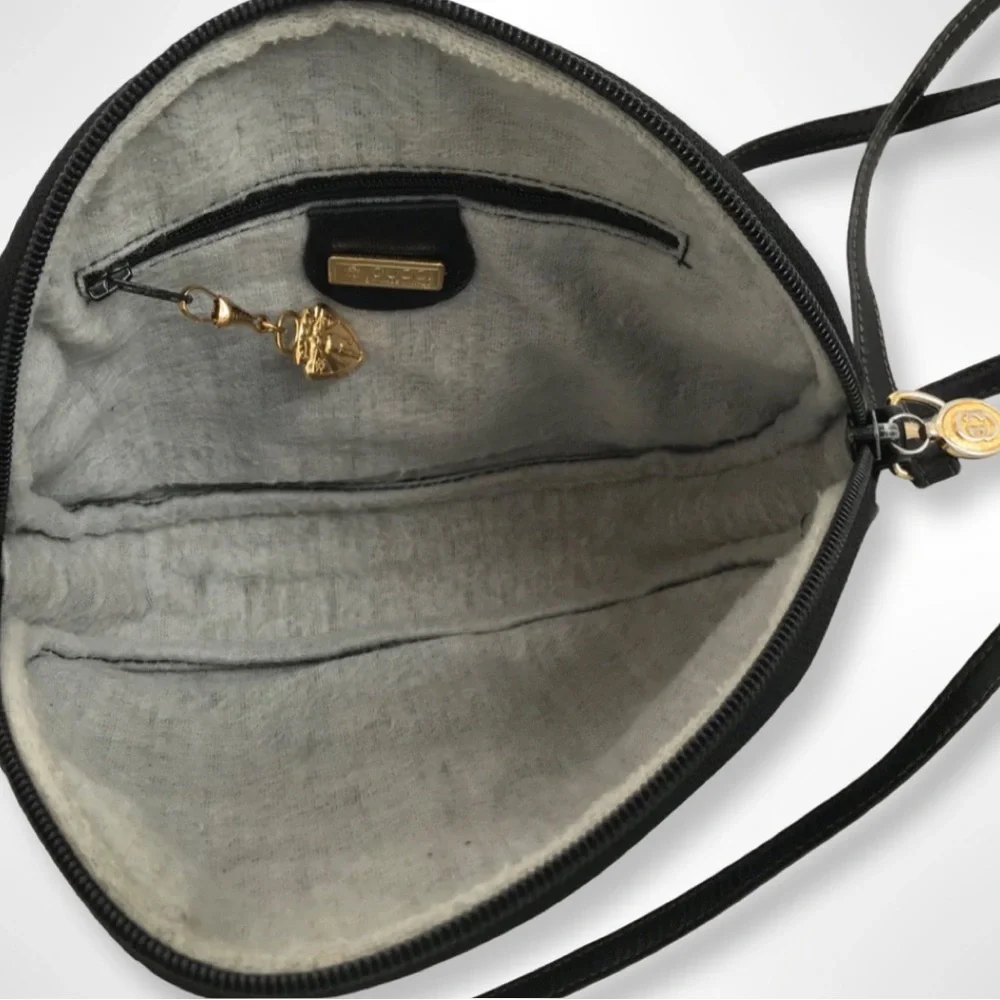 GUcci  GG Black Monogram Women Oval Canvas Vintage Shoulder/Crossbody Bag - Picture 6 of 6